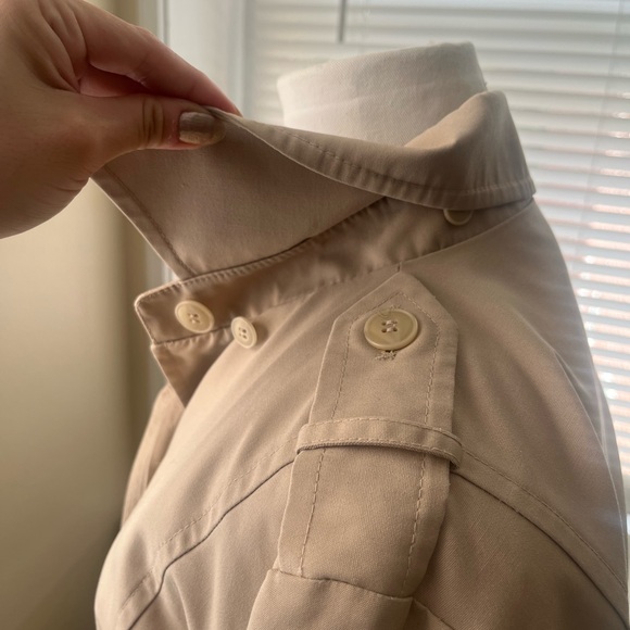 London fog tan trench coat size regular 8 - Picture 13 of 16